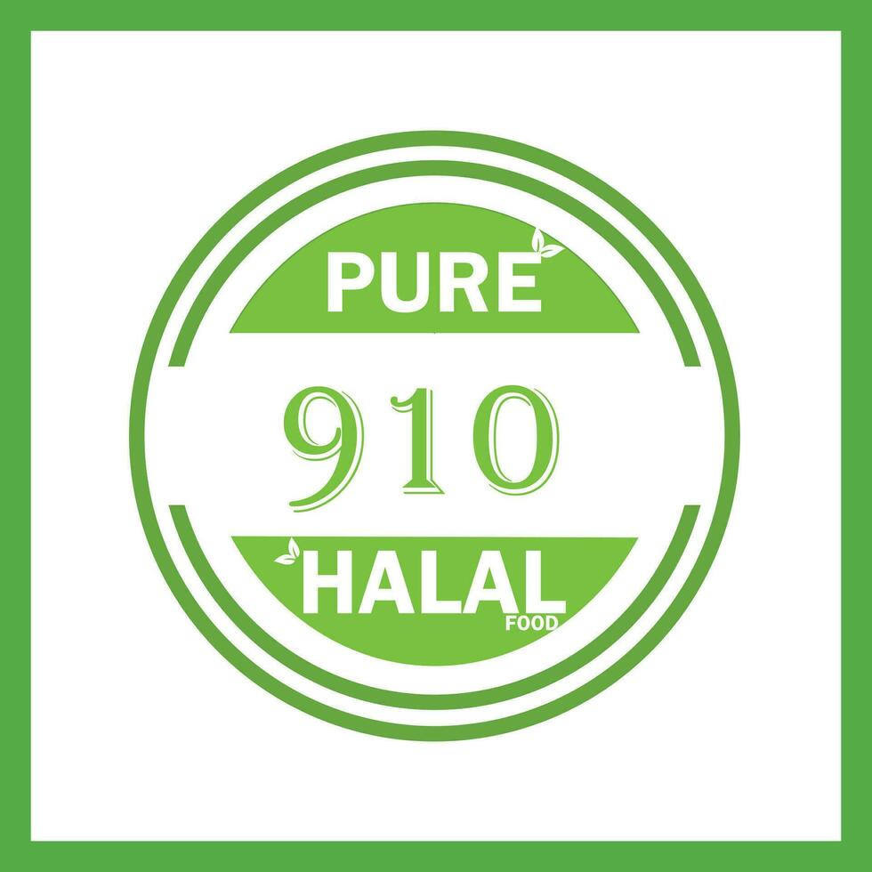 diseño con halal hoja diseño 910 vector