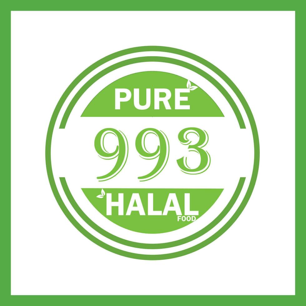 design with halal leaf design 993 vector