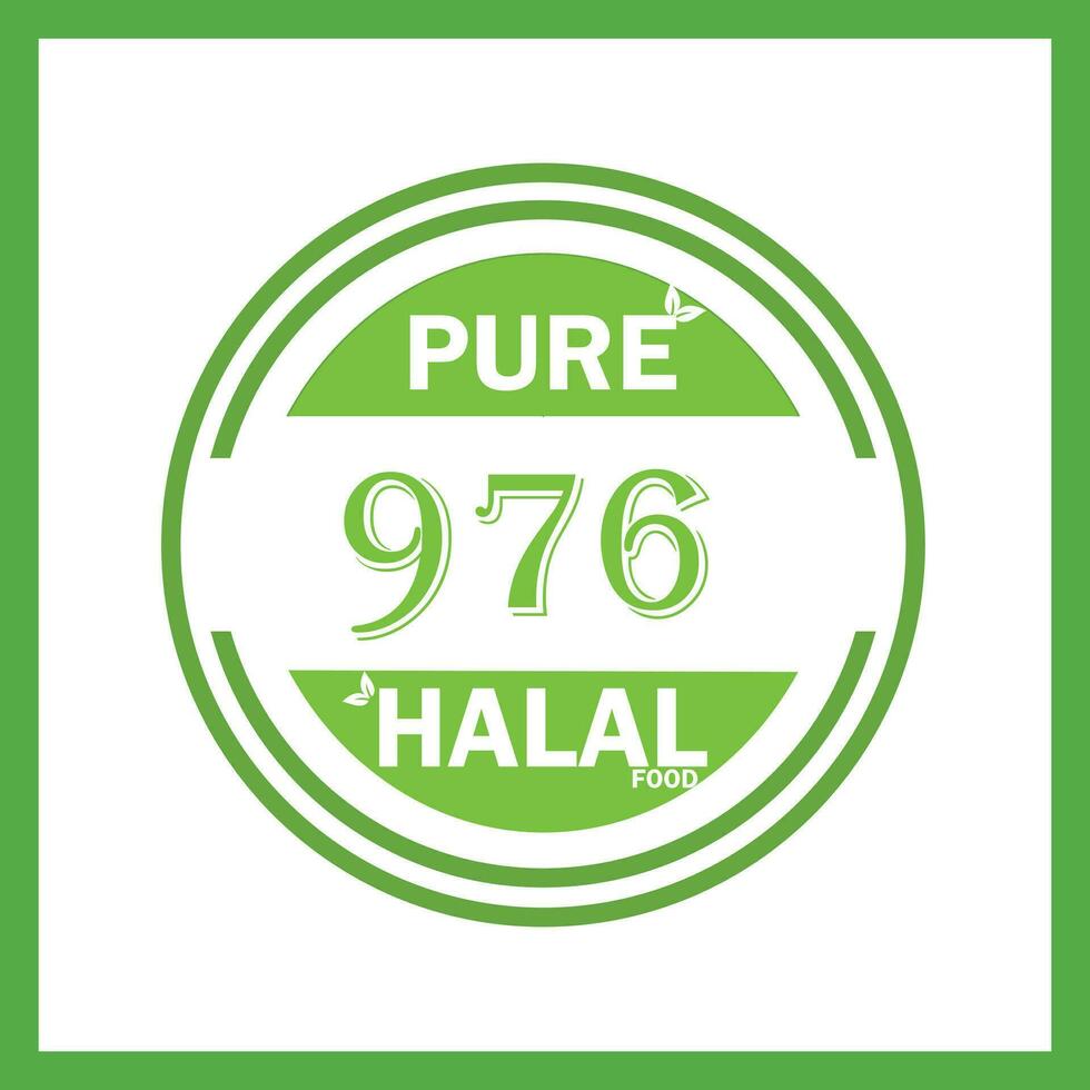 design with halal leaf design 976 vector