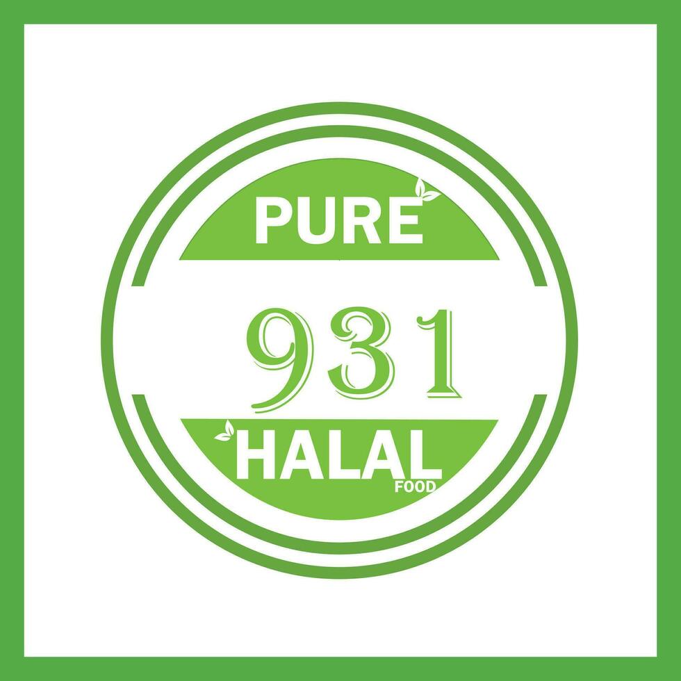 design with halal leaf design 931 vector