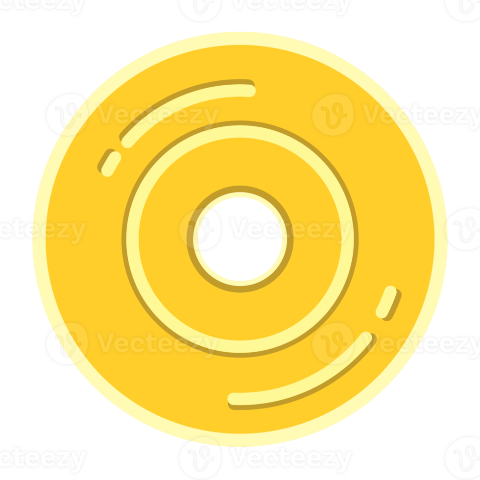 yellow music record png