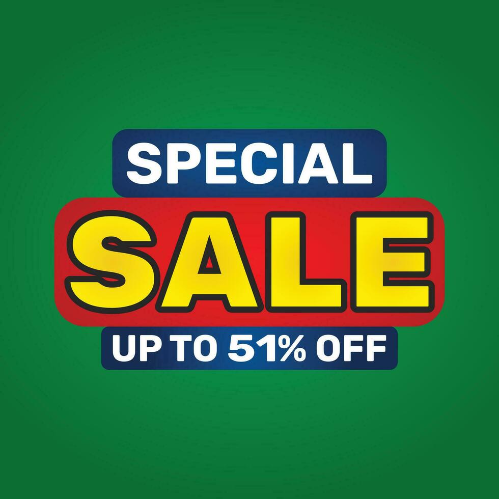 51 percent sale off vector illustration isolated on white background.