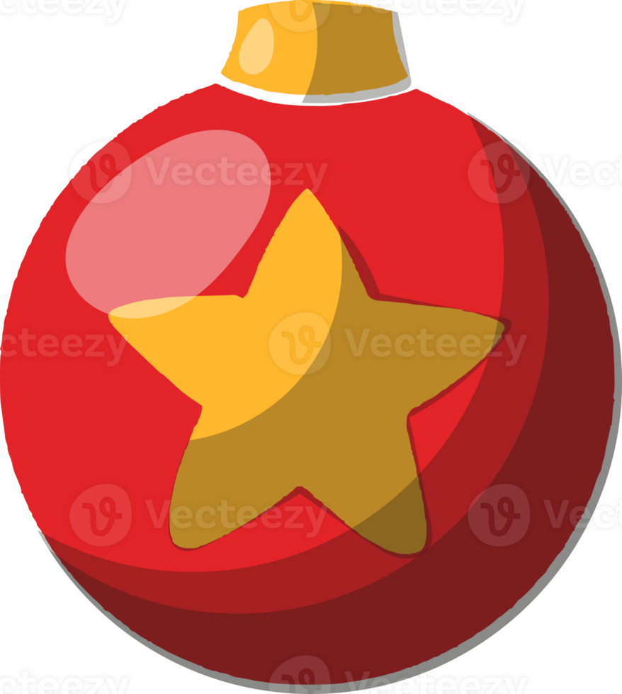 christmas ball tree decor illustration png