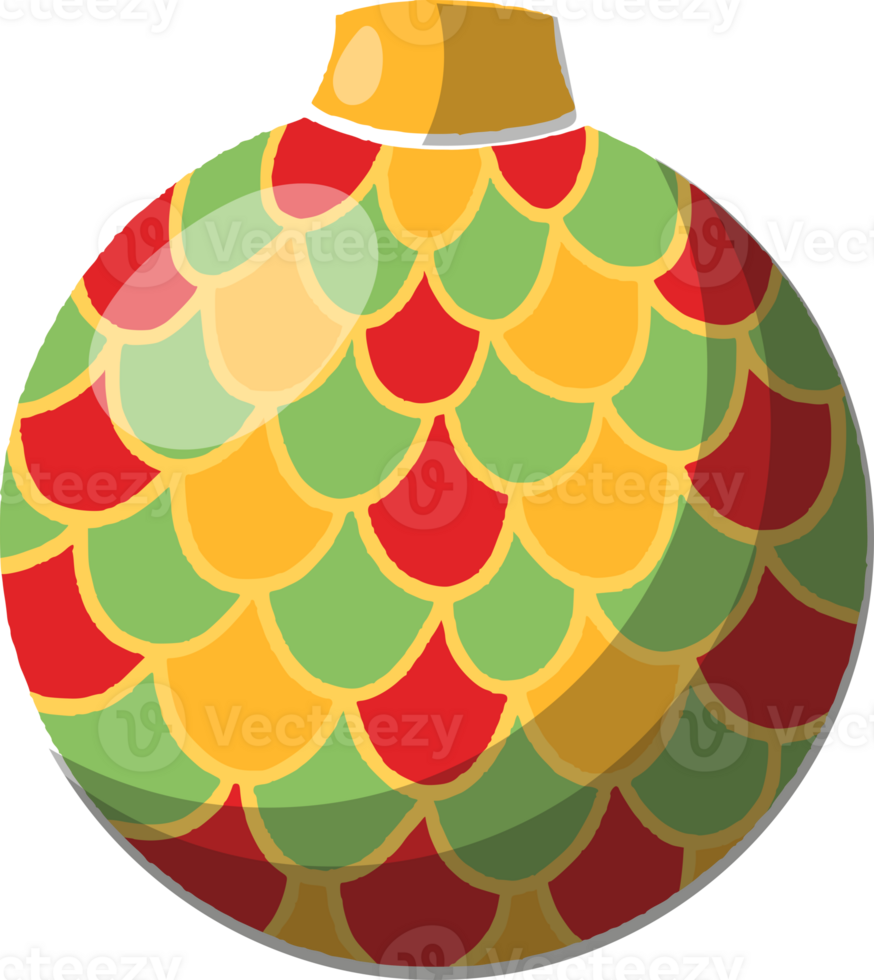 christmas ball tree decor illustration png