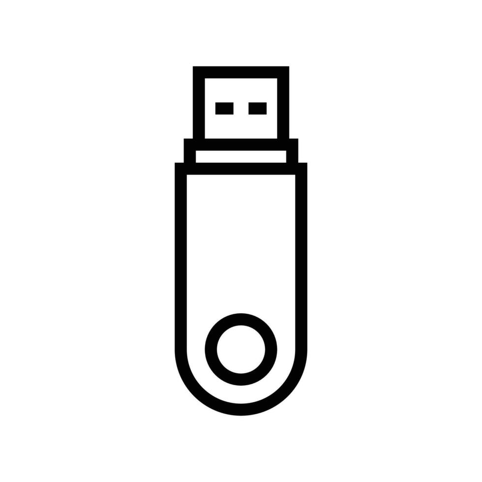 USB destello conducir, memoria USB icono en línea estilo diseño aislado en blanco antecedentes. editable ataque. vector