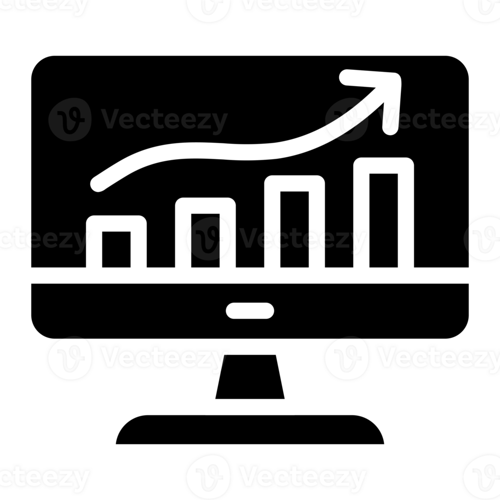 Graph Structure Solid Icon, Increase Icons Collection, Chart silhouette. png