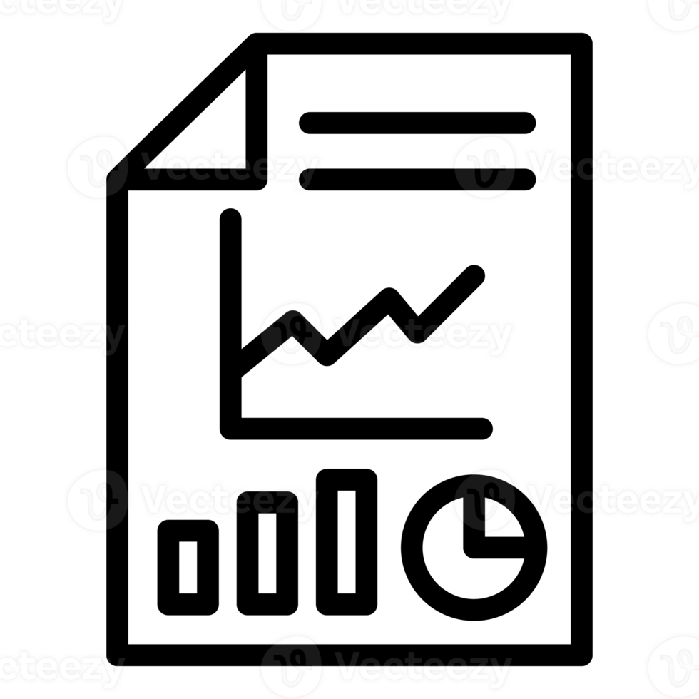 Data Report Outline Icon, Data Report Icons Collection, Document silhouette. png