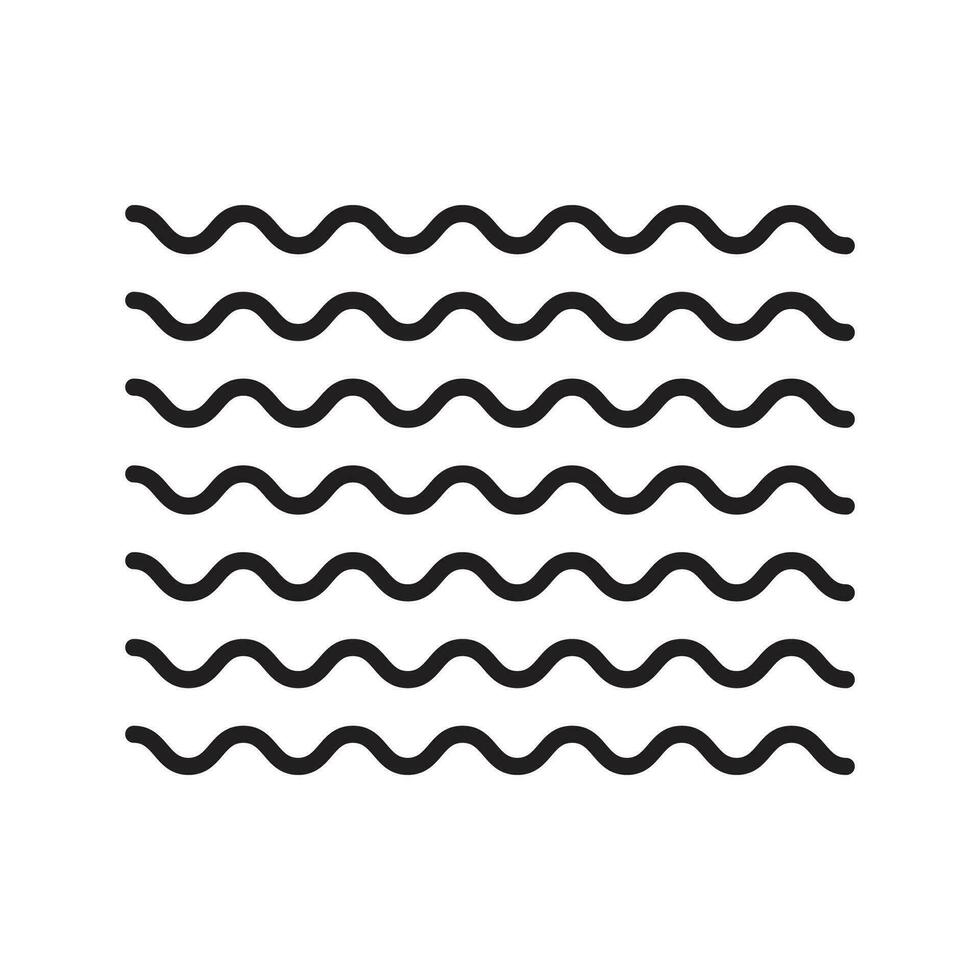 Zigzag round wave icon isolated vector illustration.