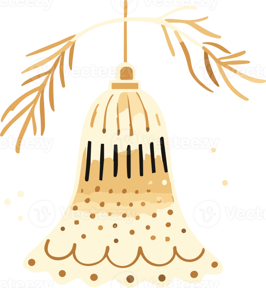 Polka-Dotted Christmas Bell png