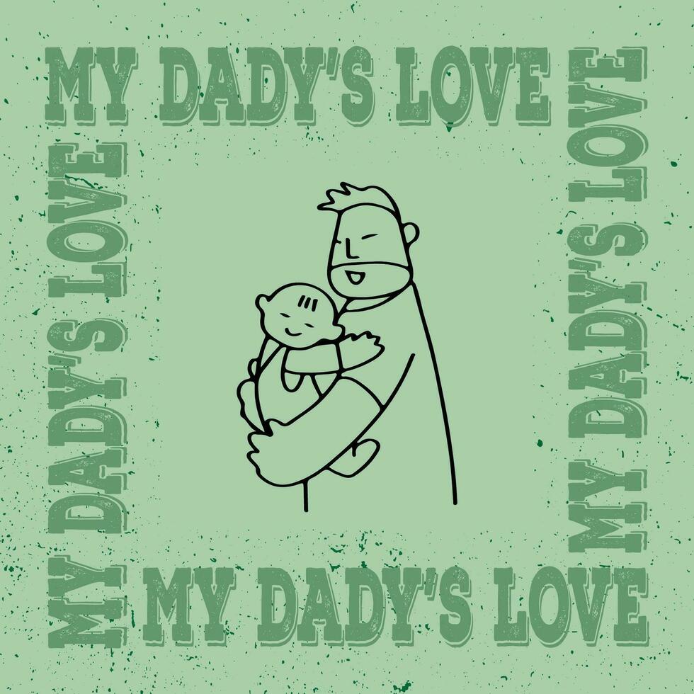 Concept for Happy Father's Day greeting card, banner, poster or flyer design vector