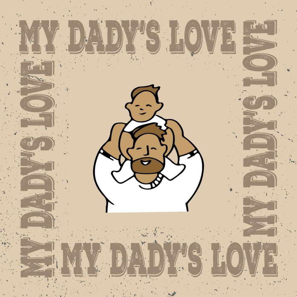 Concept for Happy Father's Day greeting card, banner, poster or flyer design vector