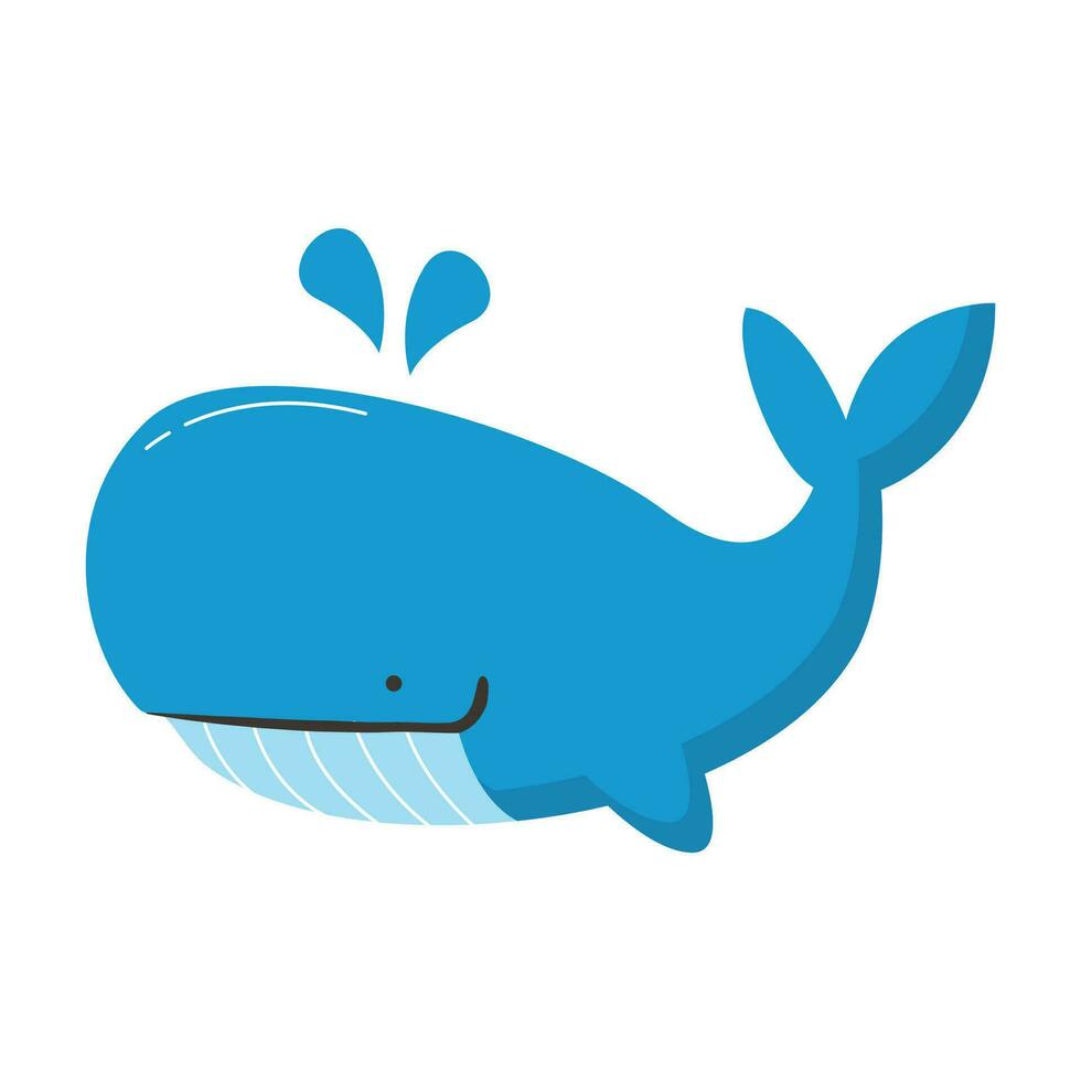 Vector cute blue whale cartoon icon illustration 32416017 Vector Art at