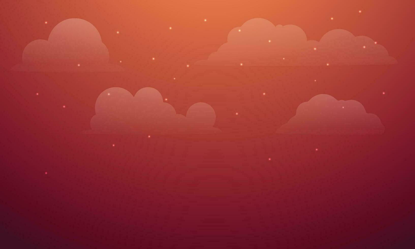 Vector abstract cloudy and star background vector