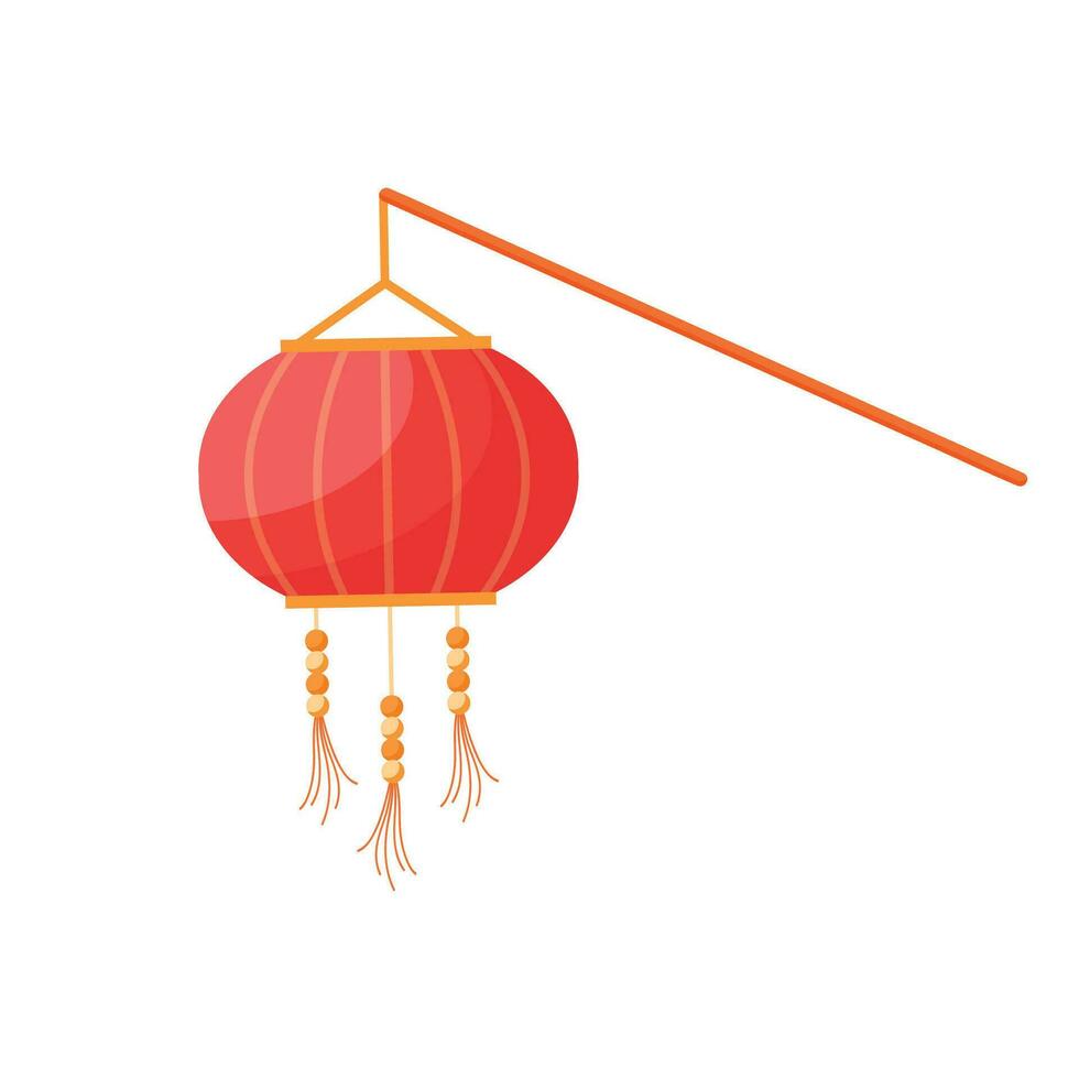 Vector chinese lamps on white background
