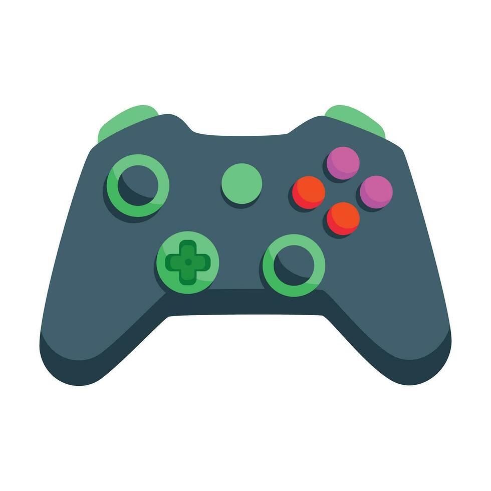 Vector joystick cartoon for gamers on white background