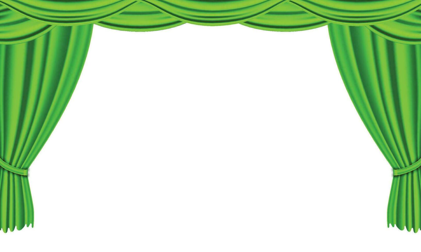 Vector realistic green curtain background 32416074 Vector Art at Vecteezy