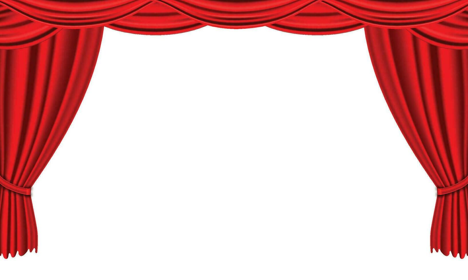 Vector realistic red curtain background