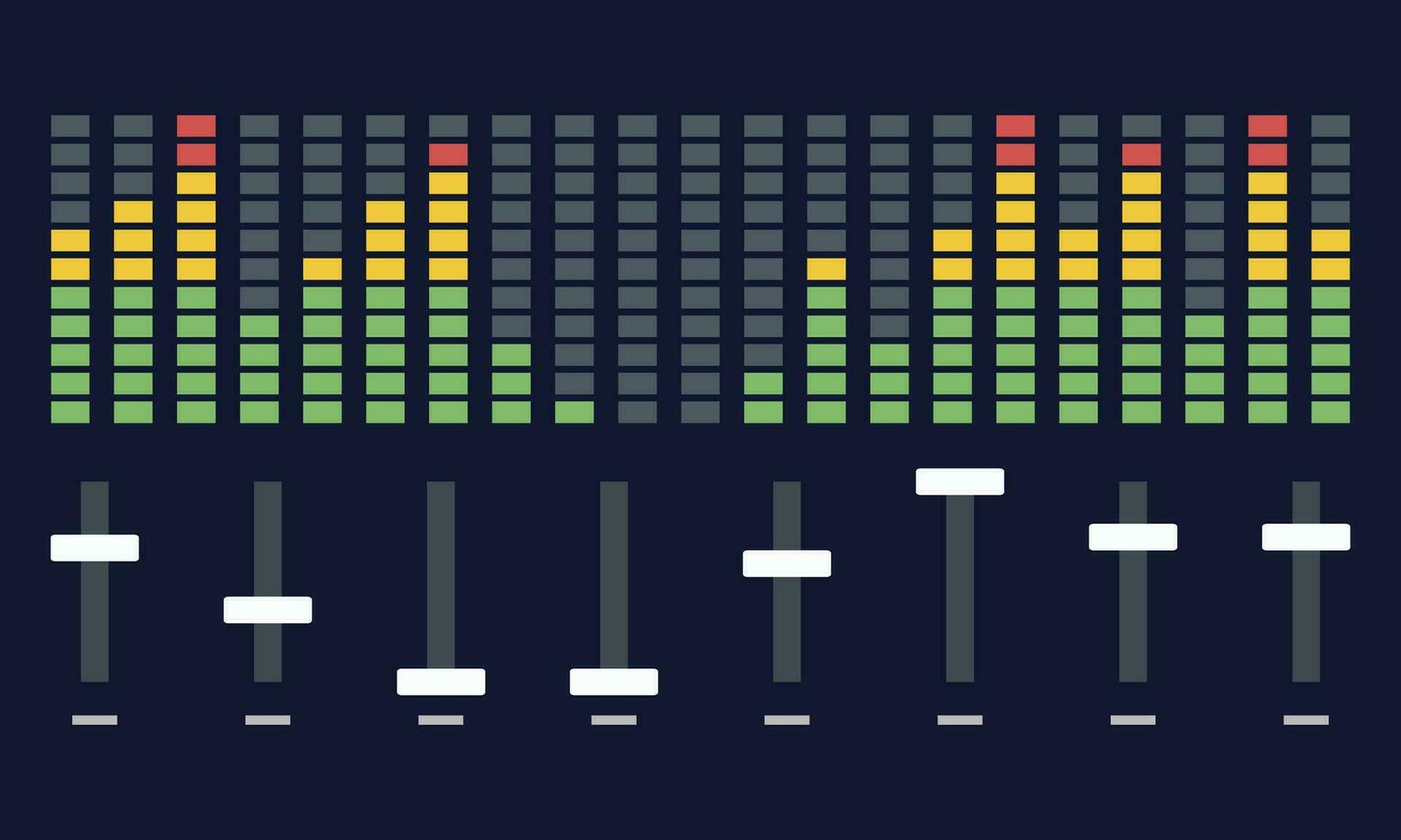 Vector colorful sound wave equalizer vector design