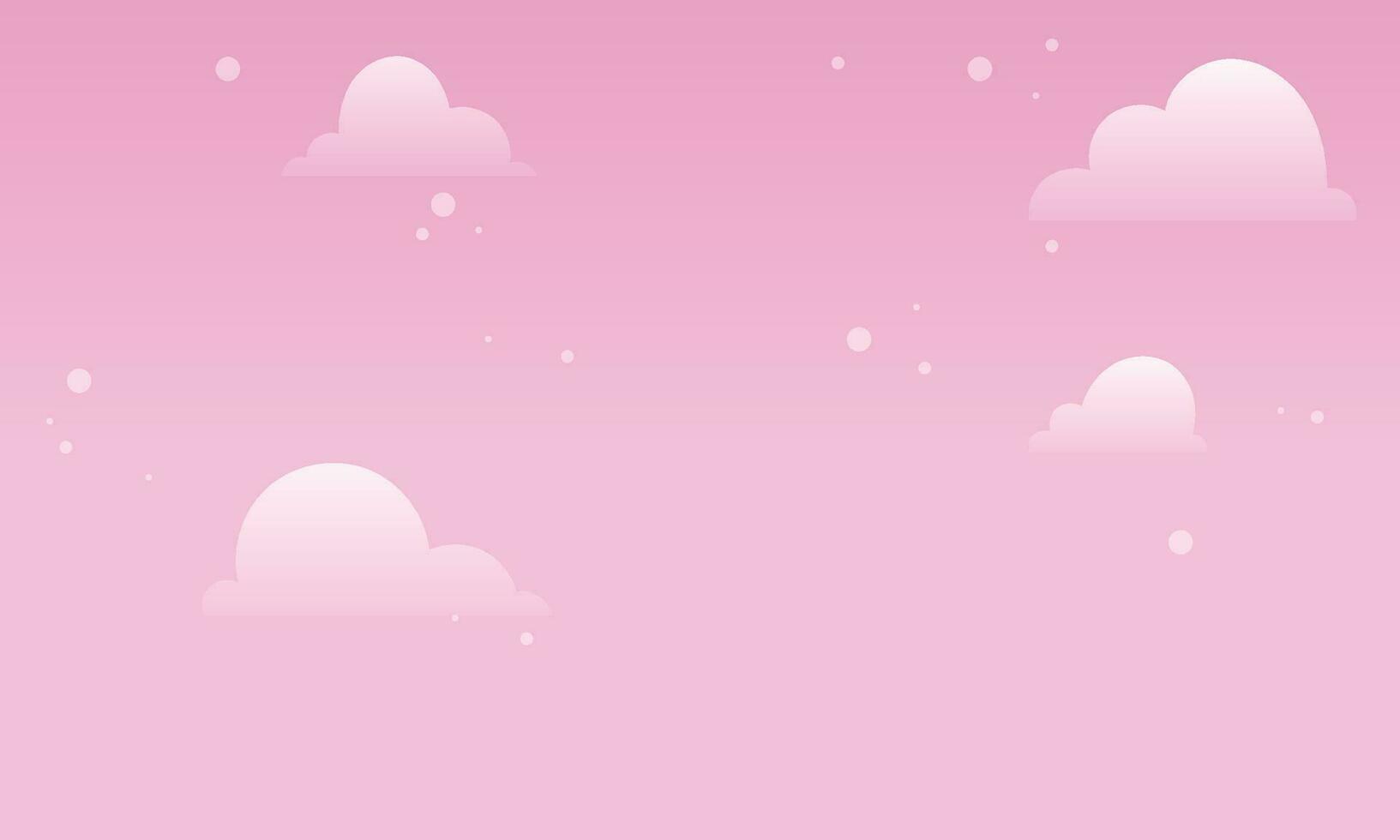 Vector pink sky with clouds background elegant