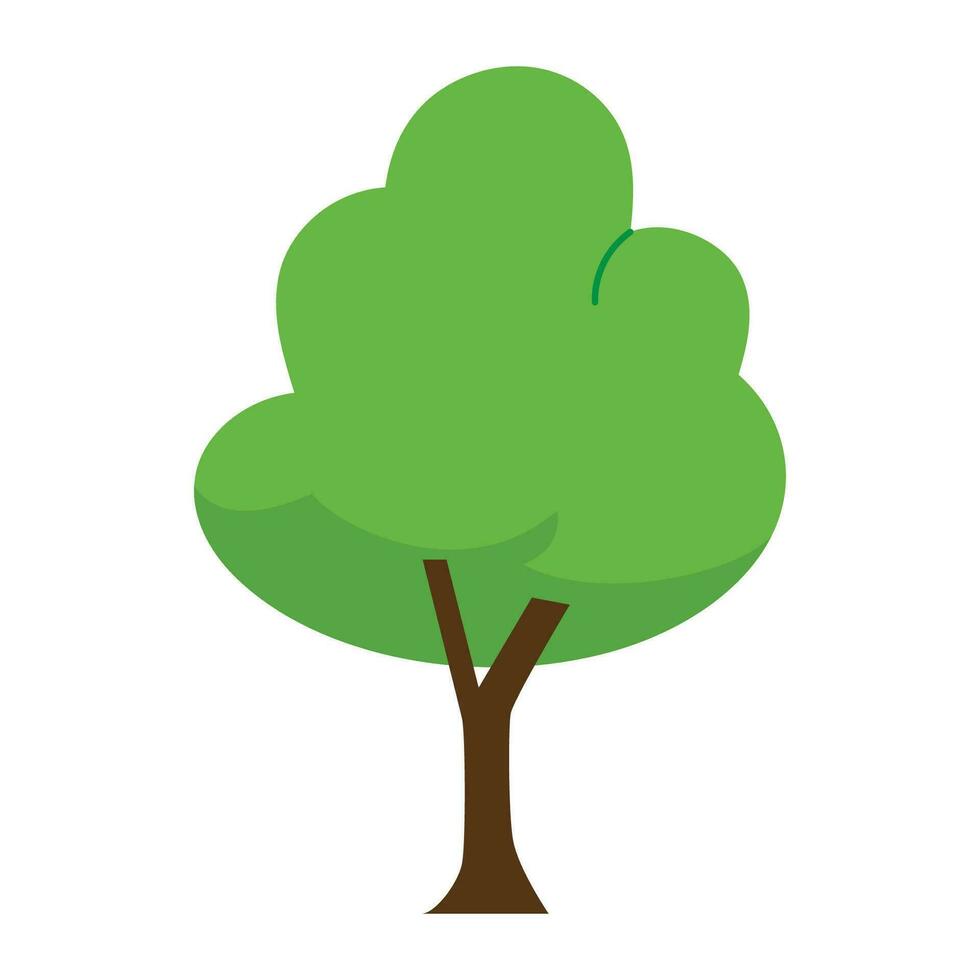 Vector tree flat element on white background