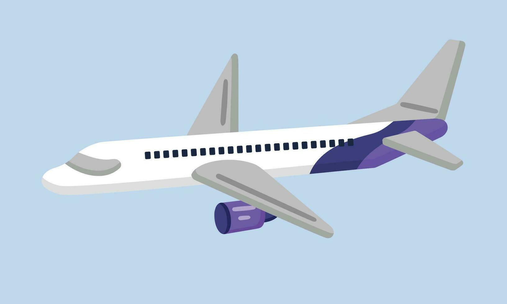 Vector a commercial airplane on white background