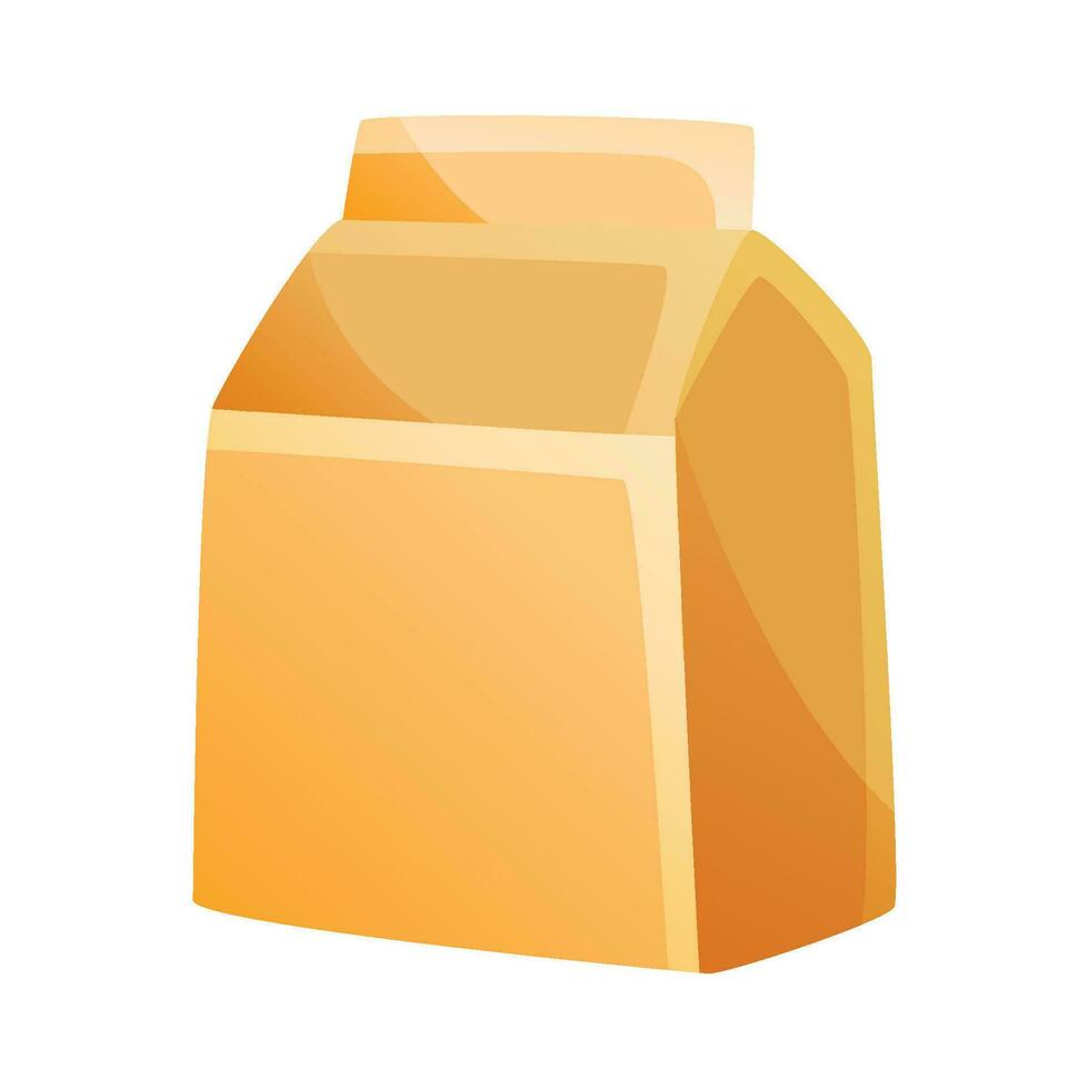 vector cartulina caja regalo envase blanco abierto Kraft embalaje vacío chalón para diseño dibujos animados vector ilustración