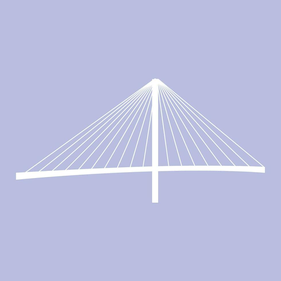 vector puente icono en blanco antecedentes