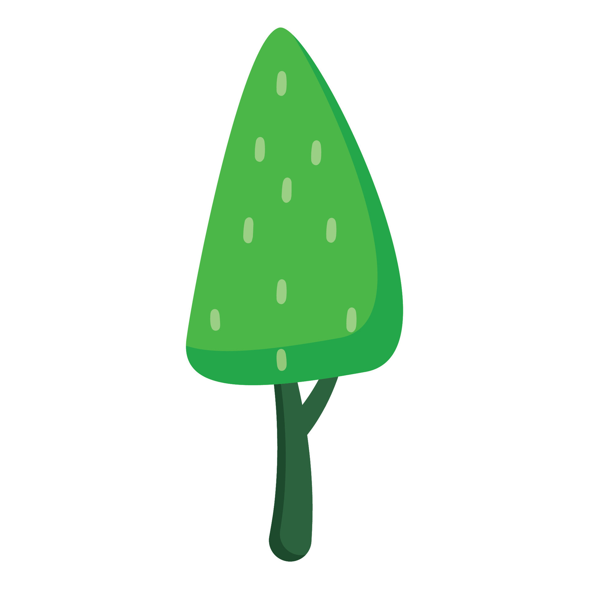 Vector element tree flat on white background 32416420 Vector Art at ...