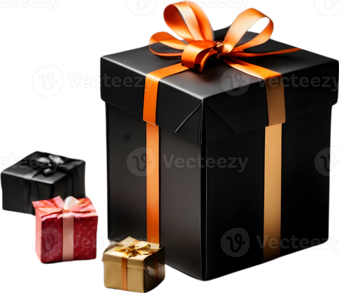 Black Friday gift boxes, holiday presents, festive gifting, gift wrapping ideas, special surprises, ai generative png