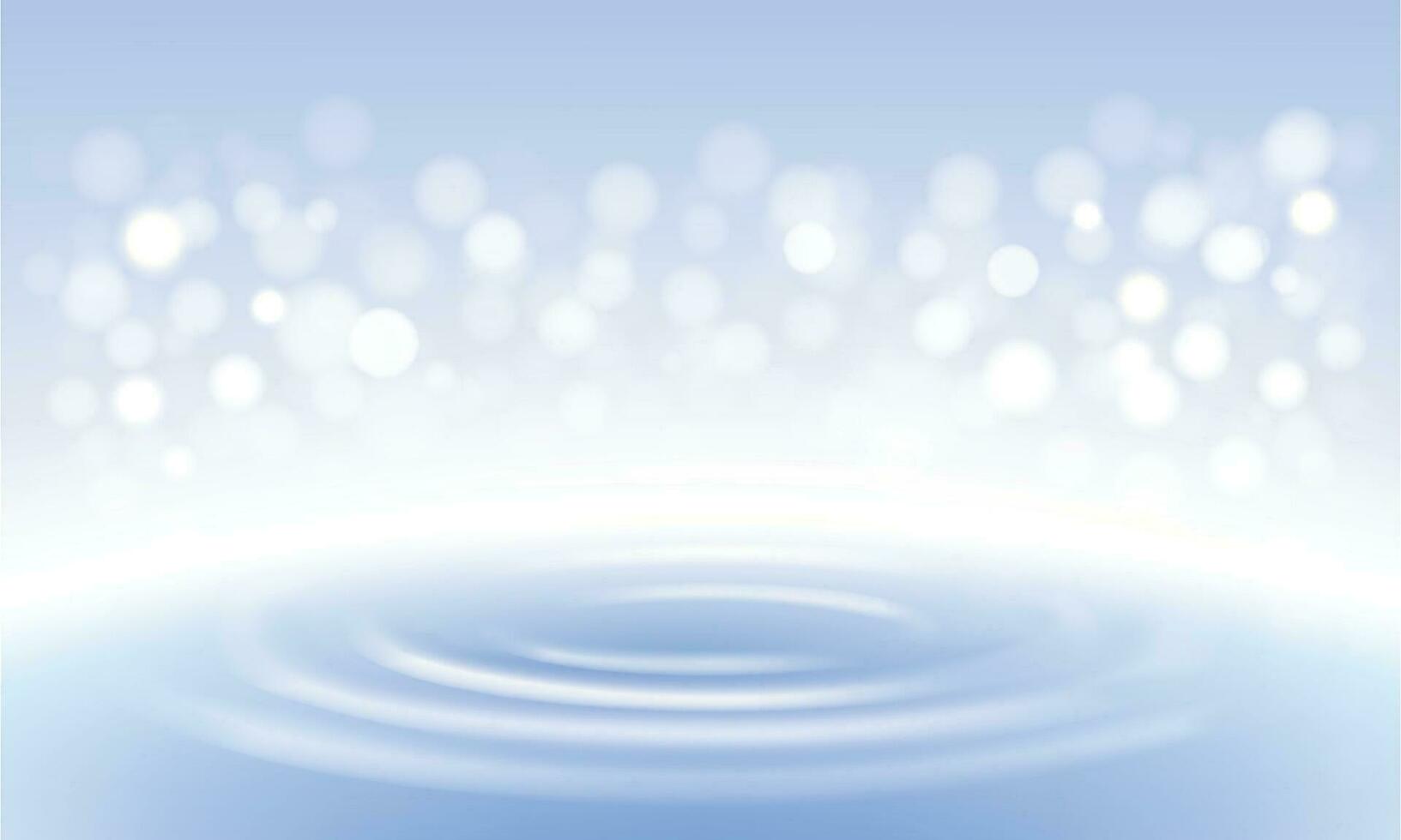 Vector circles on water and bokeh, waves background