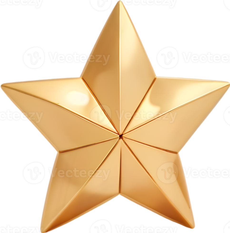 Gold Star, Shining Bright, Stellar Achievement ai generative png