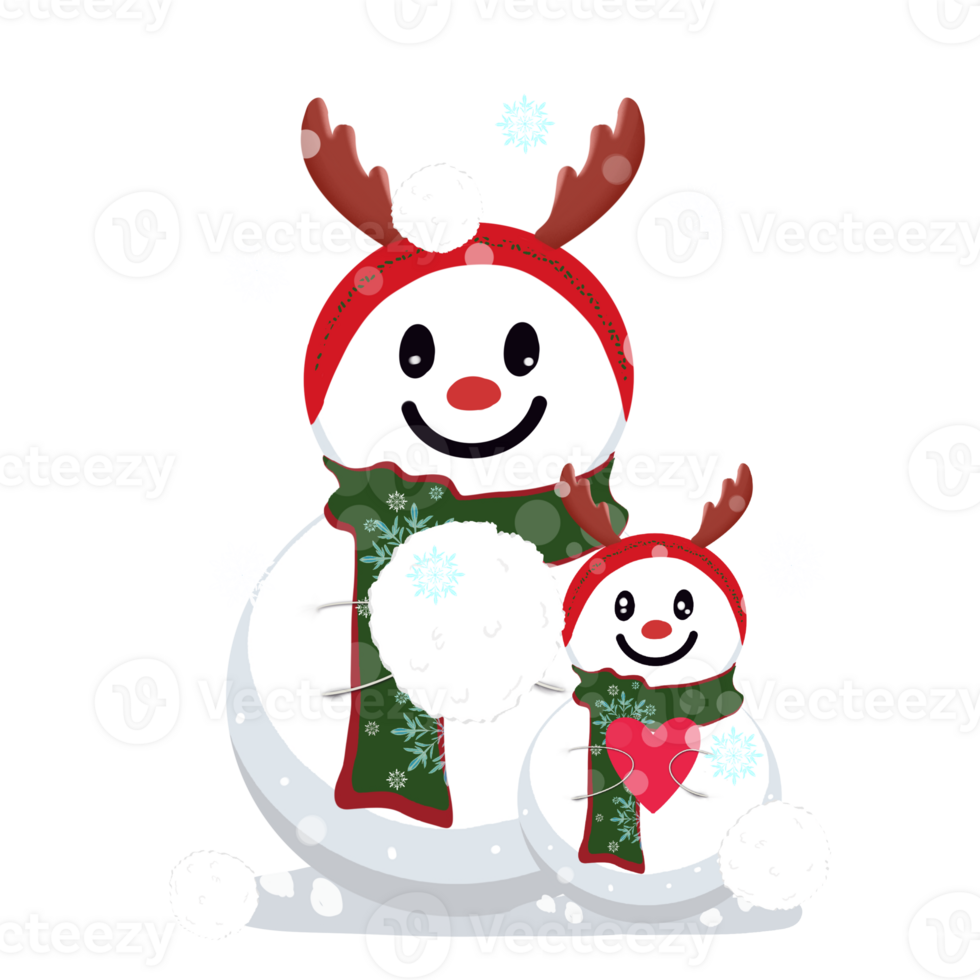 Snowman Dad and son png