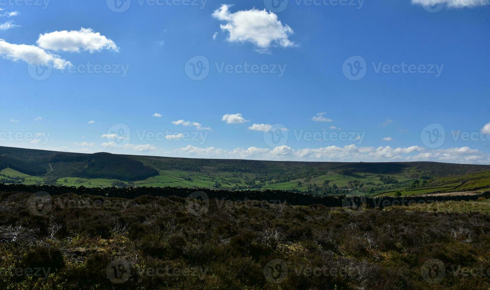 Rugged Rural Landscape and Farmland in Northern England photo