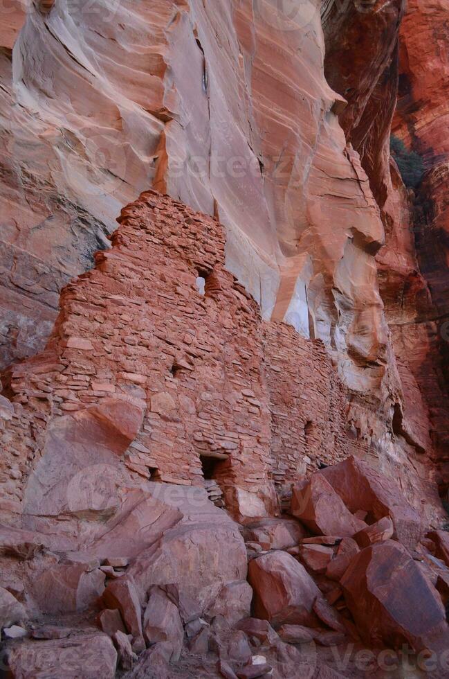 Amazing Architecture of Red Rock Cliff Dwellings photo