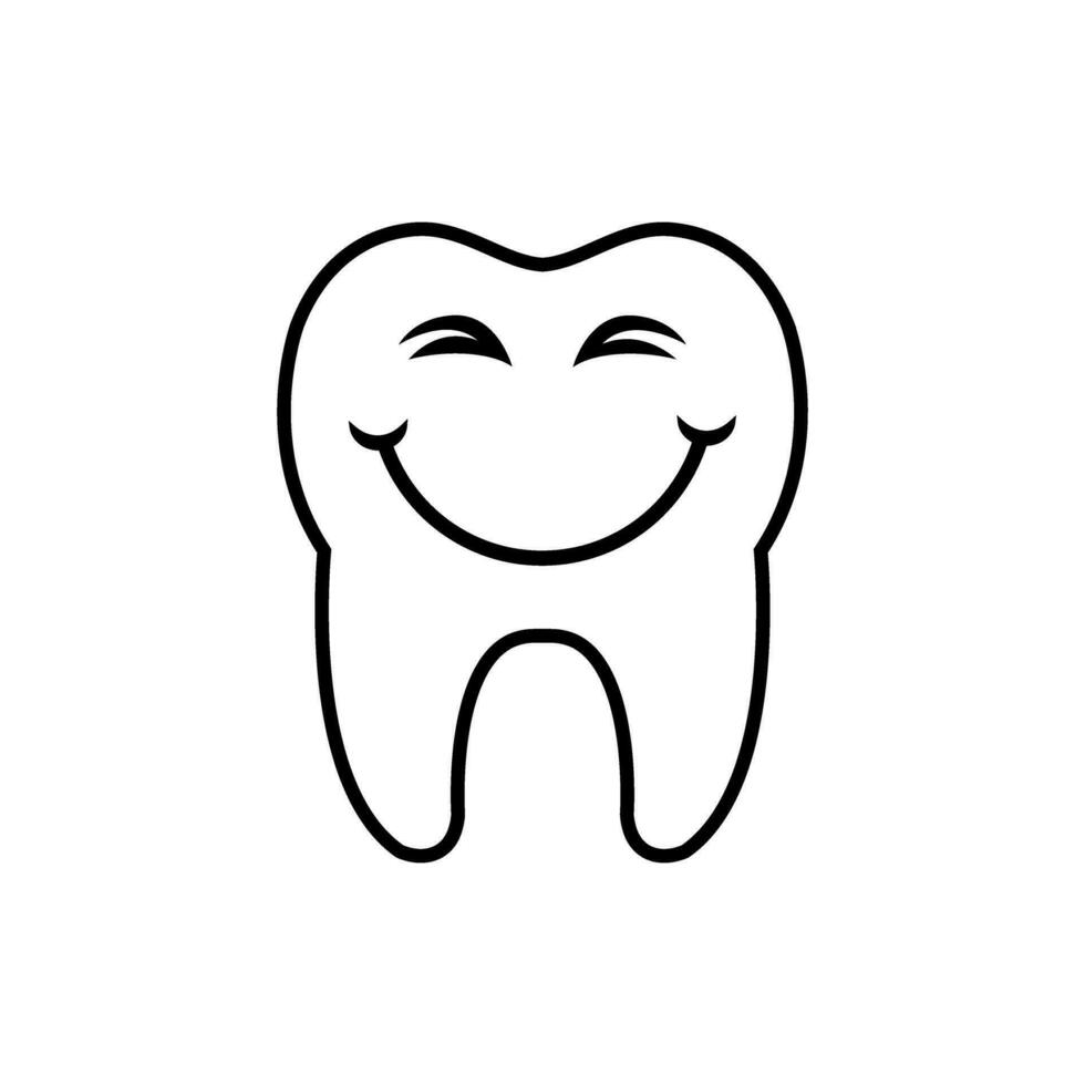 Tooth icon vector. Tooth Fairy illustration sign. Funny tooth symbol or logo. vector