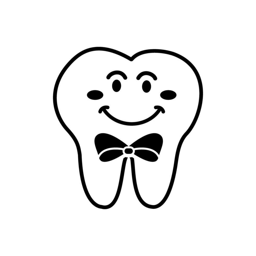 Tooth icon vector. Tooth Fairy illustration sign. Funny tooth symbol or logo. vector