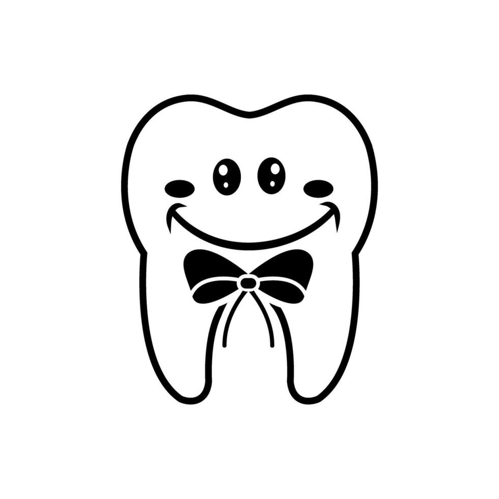 Tooth icon vector. Tooth Fairy illustration sign. Funny tooth symbol or logo. vector