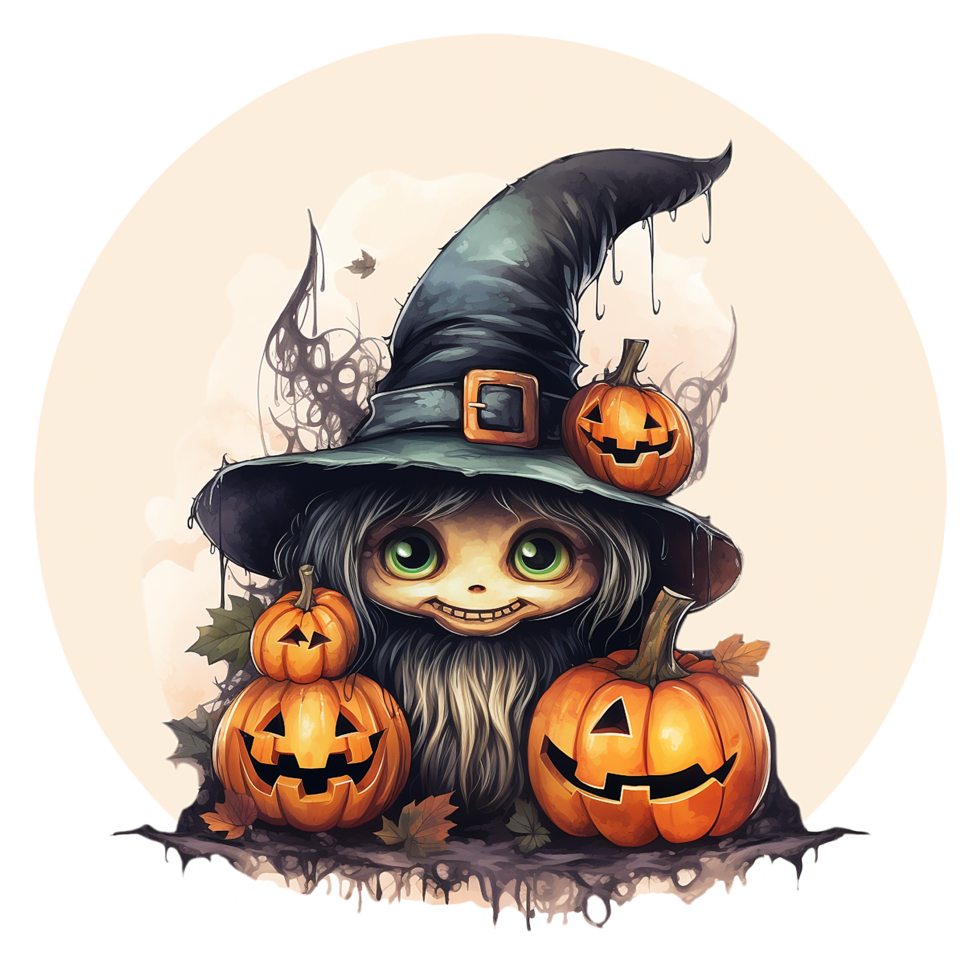 Halloween witches decorative. Generated AI 32416897 PNG