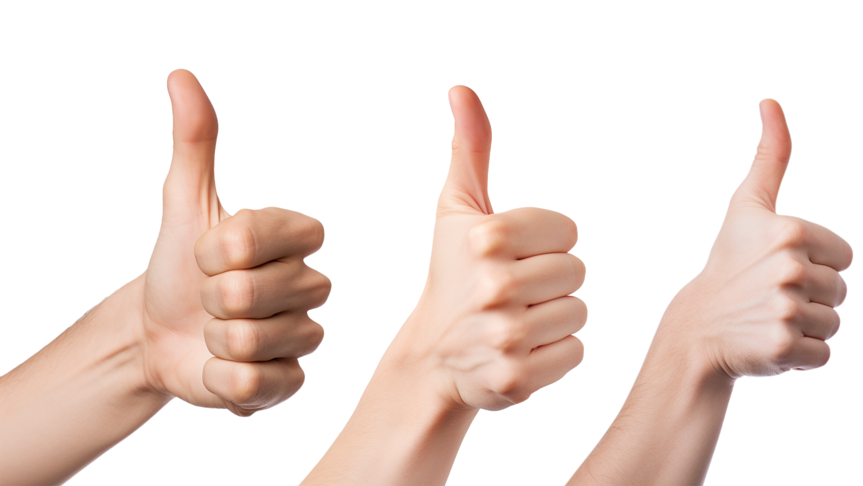 Close-up of hand showing thumbs up sign. Generated AI png