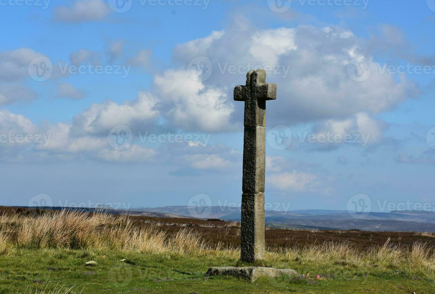 English Moors with a Stone Cross Marker to Young Ralph photo