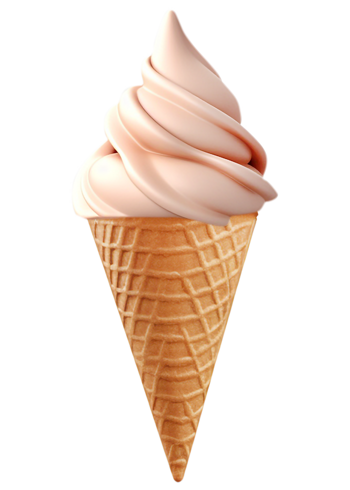 Ice cream in the cone. Generated AI png