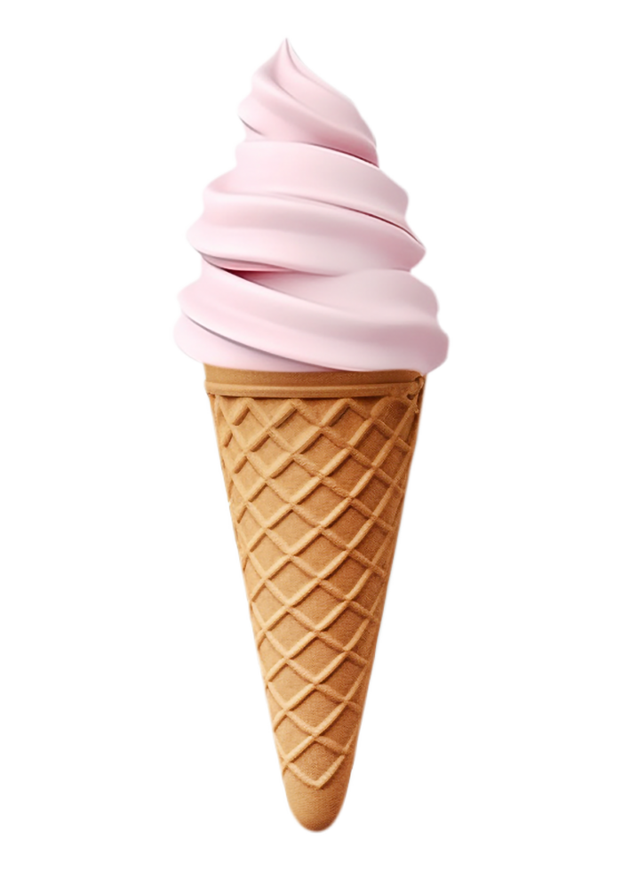 Ice cream in the cone. Generated AI png