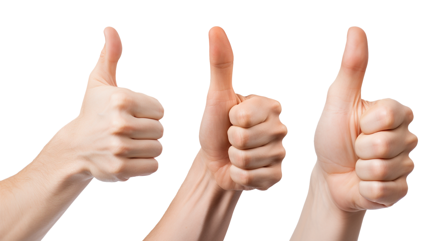 Close-up of hand showing thumbs up sign. Generated AI png