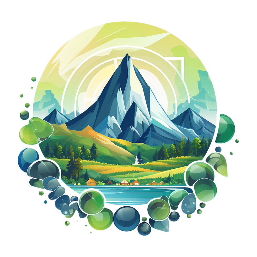 Logo ecological, environment friendly concept. generated AI png