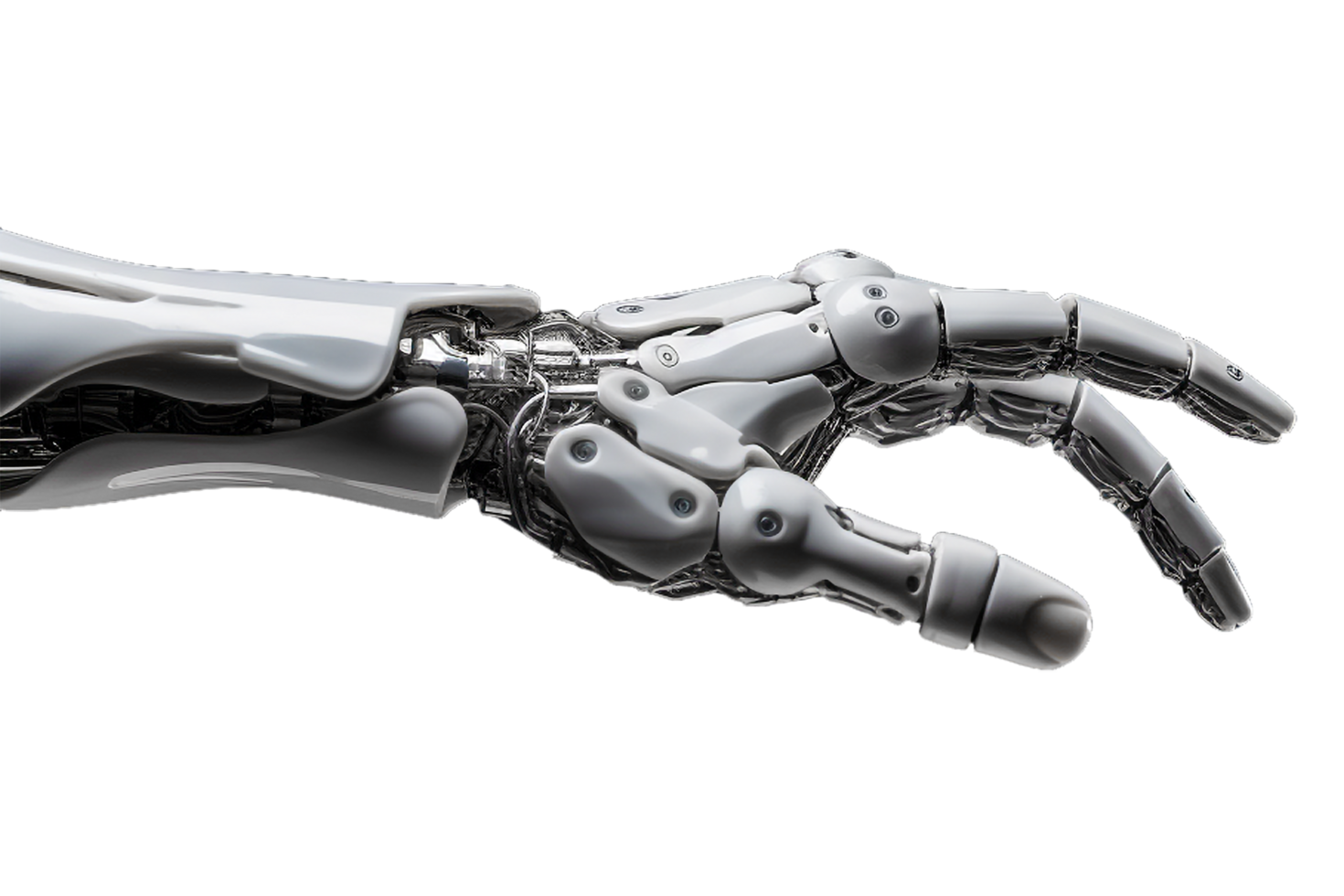 Hyper-Realistic Robotic Hand Illustrating the Future of Technology and Innovation. generated ai png