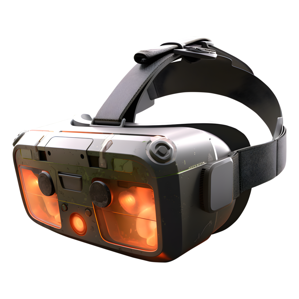 vr headsetet virtuell verklighet glasögon. genererad ai png
