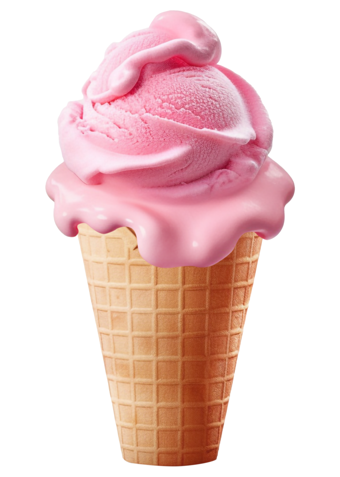 Ice cream in the cone. Generated AI png