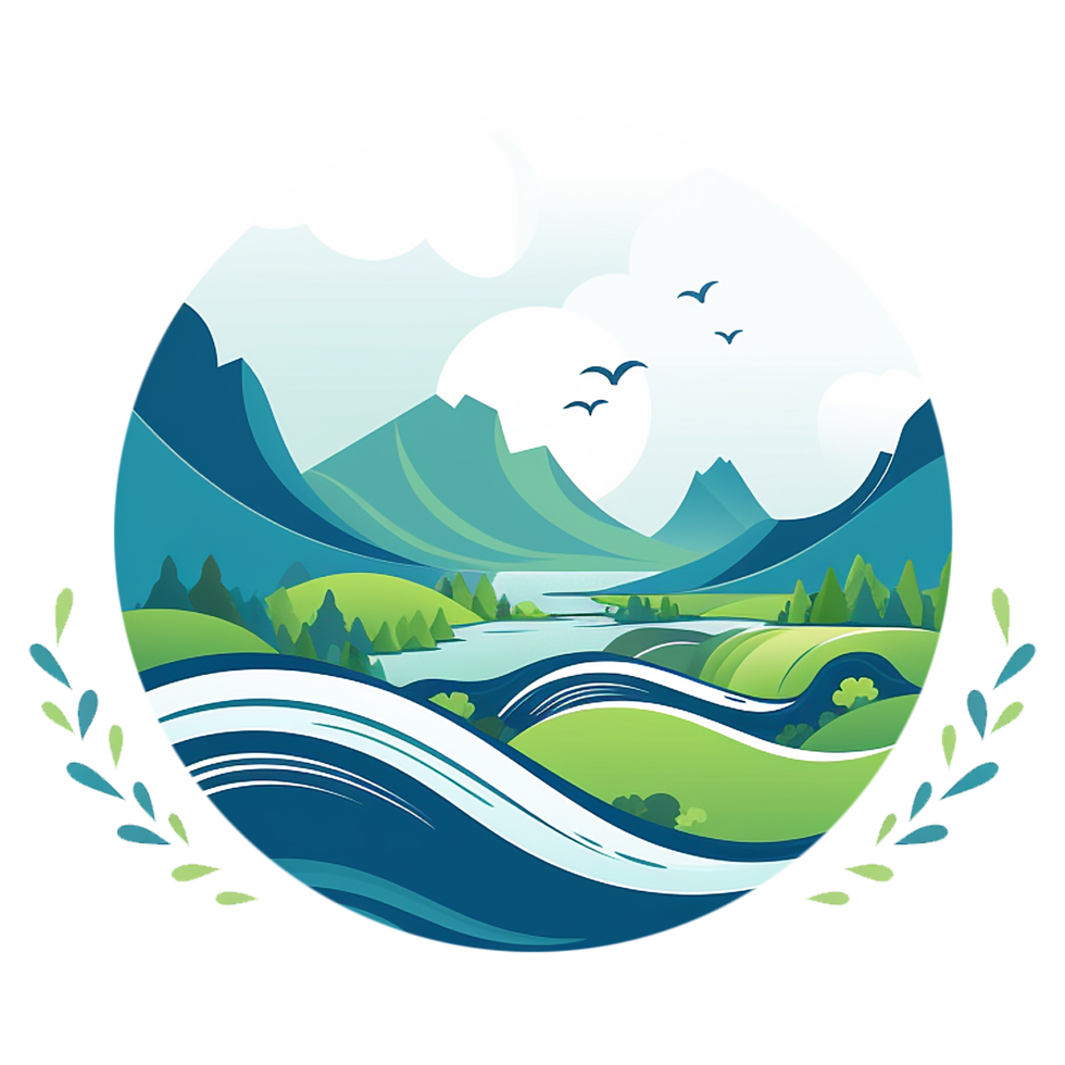 Logo ecological, environment friendly concept. generated AI png