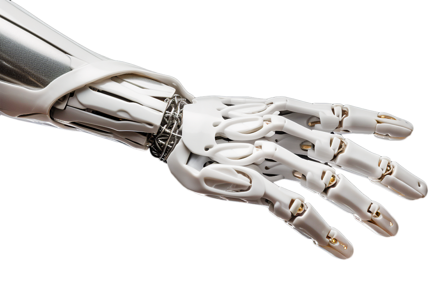 Hyper-Realistic Robotic Hand Illustrating the Future of Technology and Innovation. generated ai png