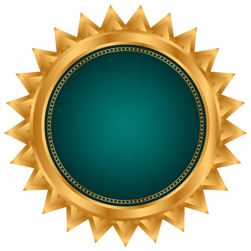 Golden circle frame text box with gold award ribbon icon anniversary badge png